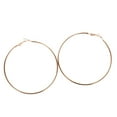 thumbnail image 2 of 7cm Large Gold Plated Stainless Steel Basketball Wives Women Fashion Jewelry Hoop Earrings, 2 of 6