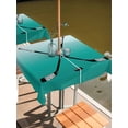 thumbnail image 2 of Square Outdoor Tablecloth with Umbrella Hole Teal Green Outside Table Cloth Waterproof Patio Table Cover Gradient Simple Ice Hockey Sport Game Zipper Tablecloths for Picnic Party Camping 60x60 Inch, 2 of 8