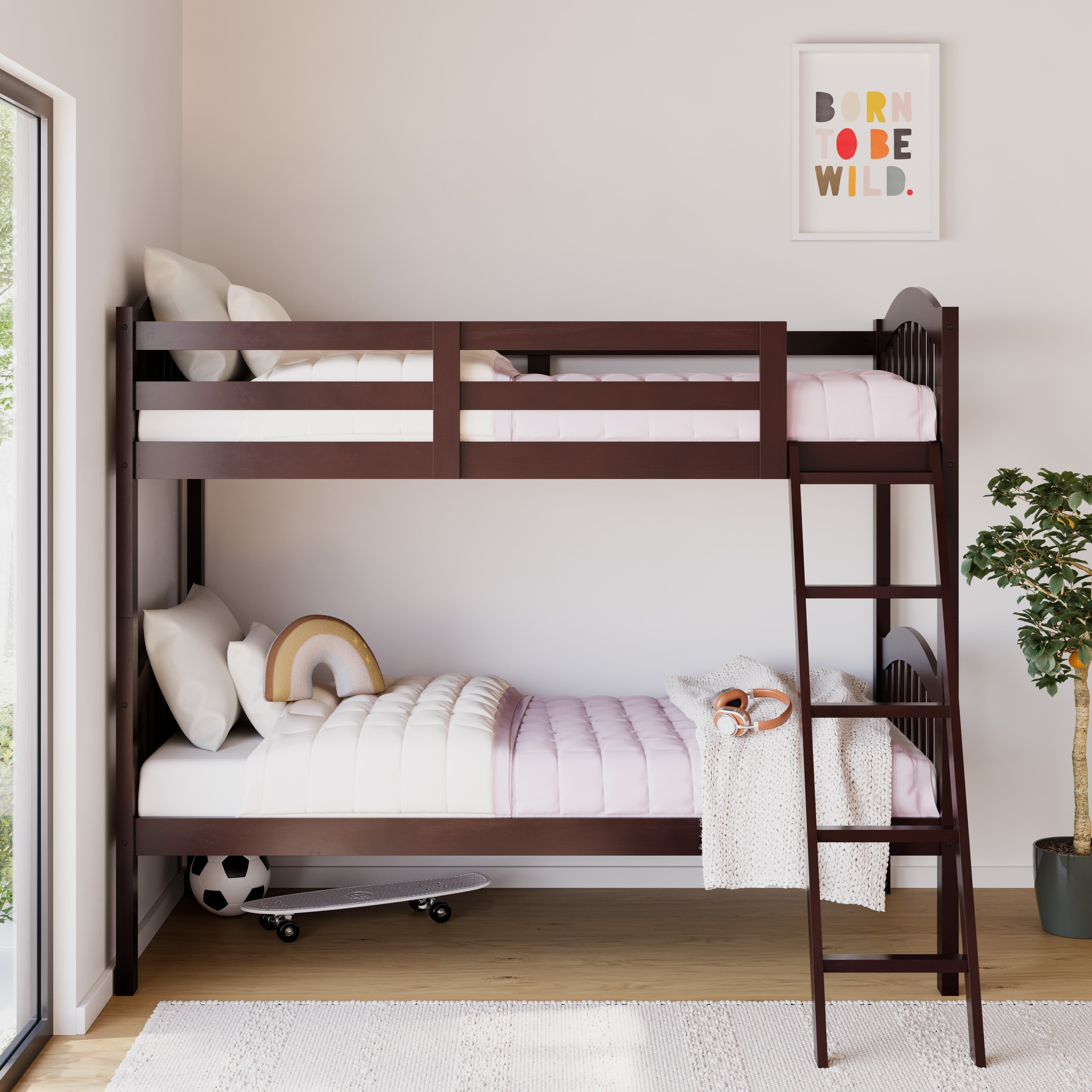 Storkcraft Long Horn Solid Hardwood Twin Bunk Bed