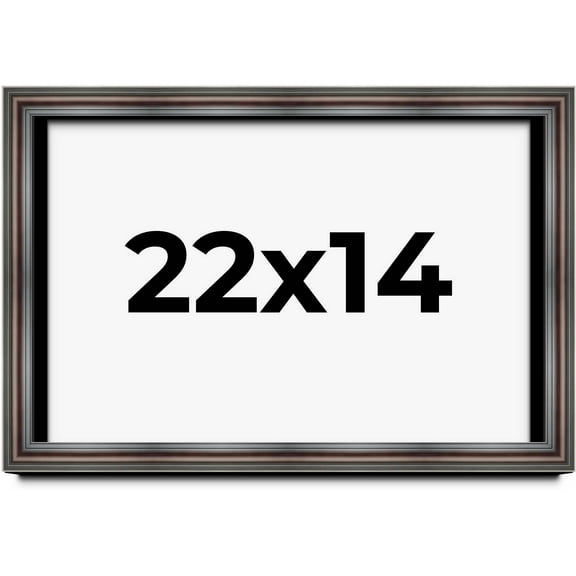 22x14 Shadow Box Frame Brown Cherry | 2.625 Inches Deep Pine Wood Traditional Shadowbox Display