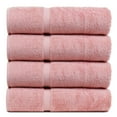 thumbnail image 1 of Luxury Hotel & Spa Collection Highly Absorbent, Quick Dry 100% Turkish Cotton 700 GSM, Eco Friendly Towel, for Bathroom Dobby Border Soft Bath Towel Set 27 X 54 -Pink, Bath Towels - Set of 4, 1 of 1