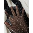 thumbnail image 2 of Liangchengmei Girls Tights Children's Fishnet Tight Black Sparkle Rhinestone Hollow Out Pantyhose, 2 of 5