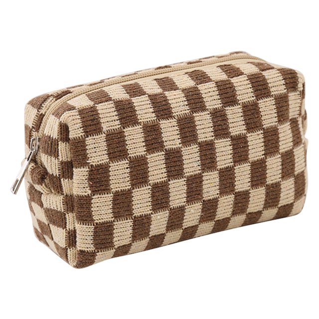 Bolsa de cosméticos de 2 uds.organizador a cuadrosneceser de viaje grande para tejer (caqui) Likrtyny Para Estrenar