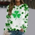thumbnail image 5 of BLVB St. Patrick's Day Sweatshirts for Women Shamrock Shirt Clover Printed Pullover Casual Loose Long Sleeve Tops Gifts, 5 of 5