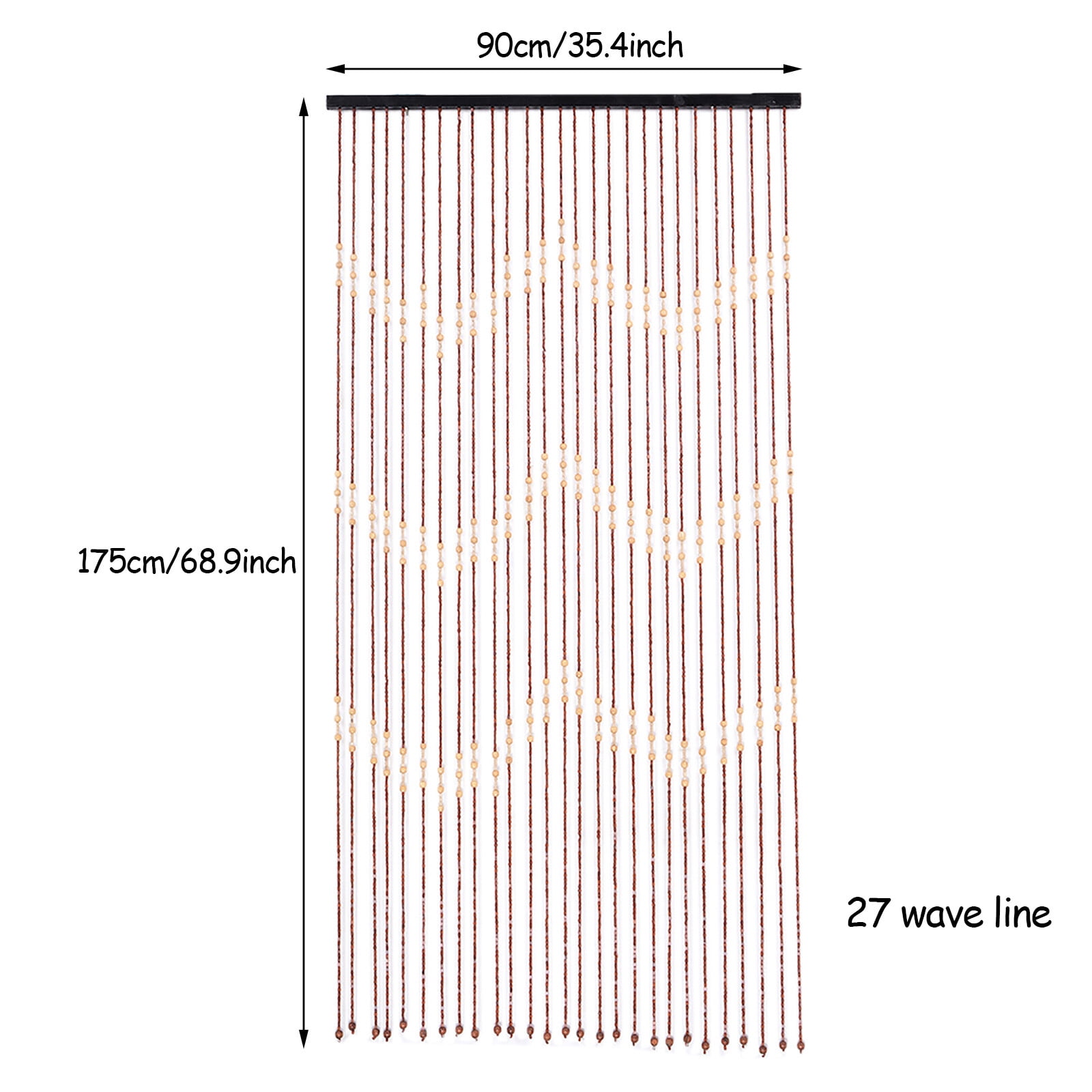 Wooden Bead Curtain Bamboo Bead Curtain Doorway String Door Curtains Screen Beaded Wooden Curtain