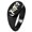 Black, variant on Sterling Silver XOXO Heart Engraved Oval Flat Top Polished Ring