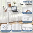 thumbnail image 7 of Ergonomic Tilting Laptop Table, Height Adjustable with Cup Holder and Lockable Casters, for Office & Treadmill Use, 7 of 7