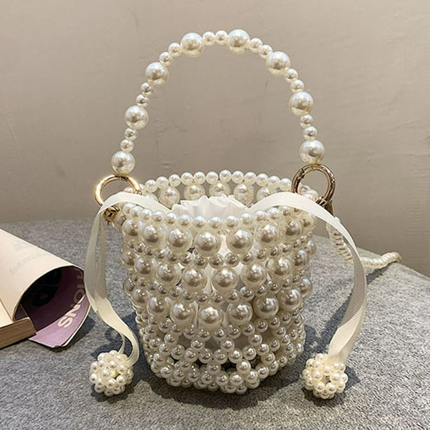 Bolso Dorado Mujer Fiesta Bolso De Novia Con Perlas Y Flores