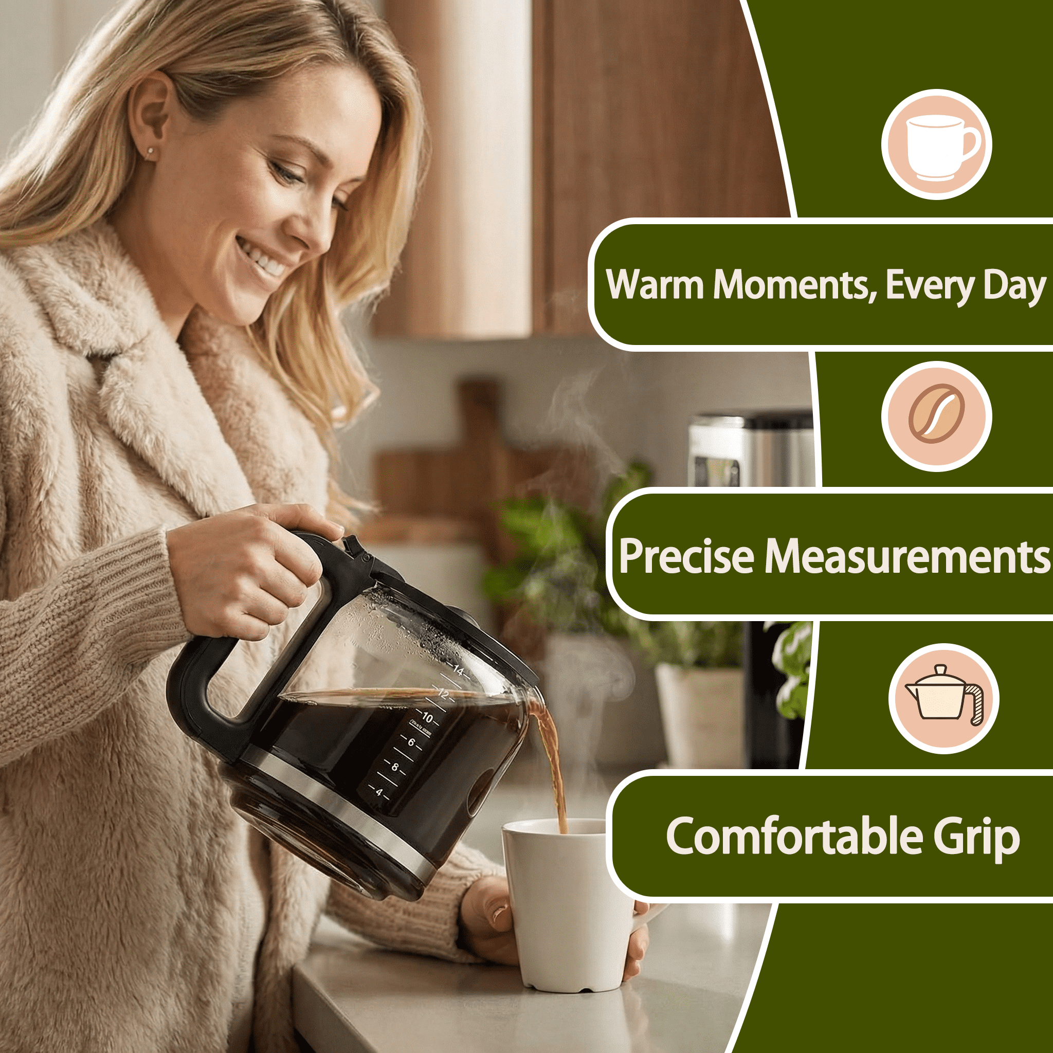 14-cup coffee maker replacement parts, compatible only with Braun coffee makers models KF5650WH and KF5650BK