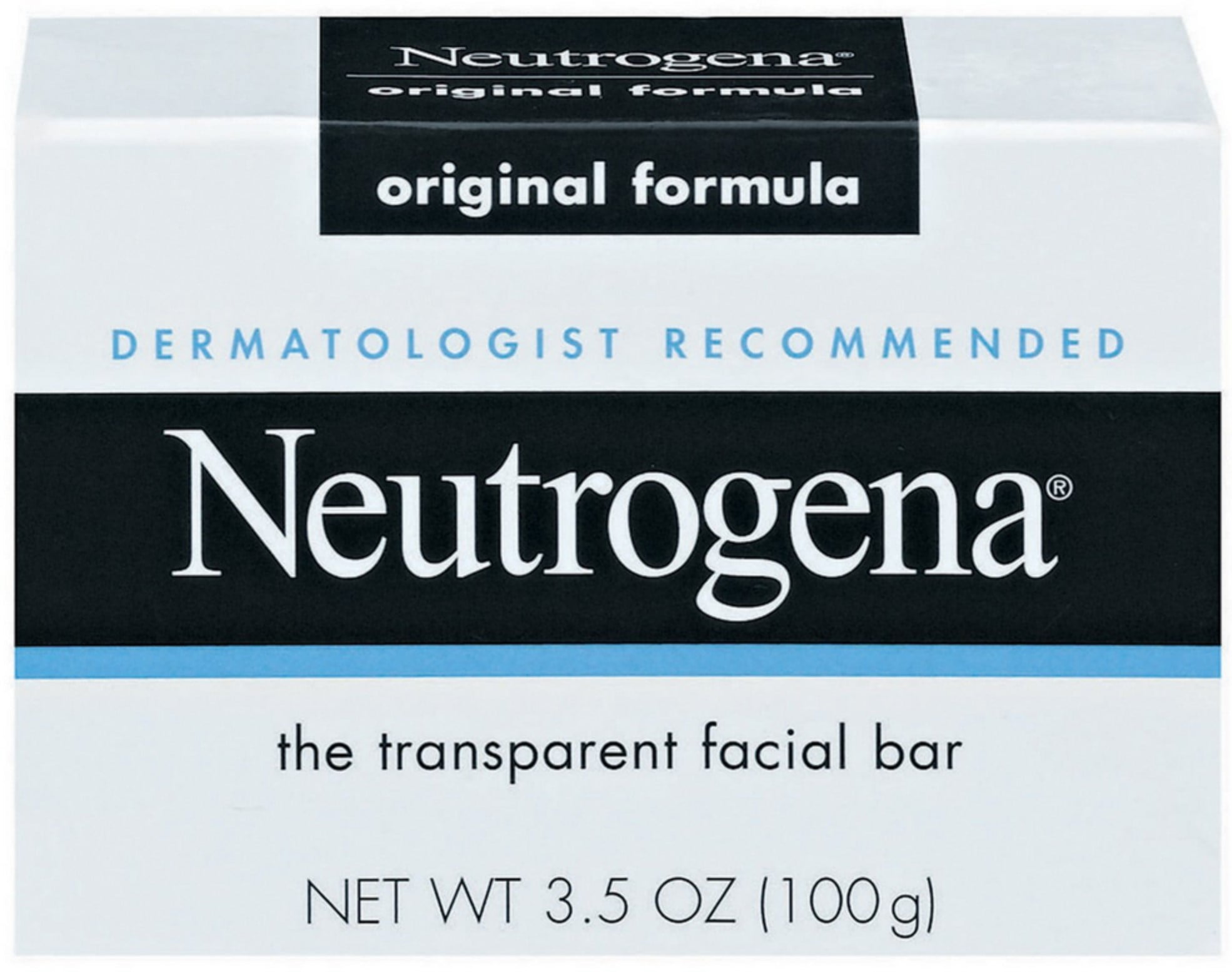 Neutrogena The Transparent Facial Bar Original Formula, 3.50 oz (Pack of 2)