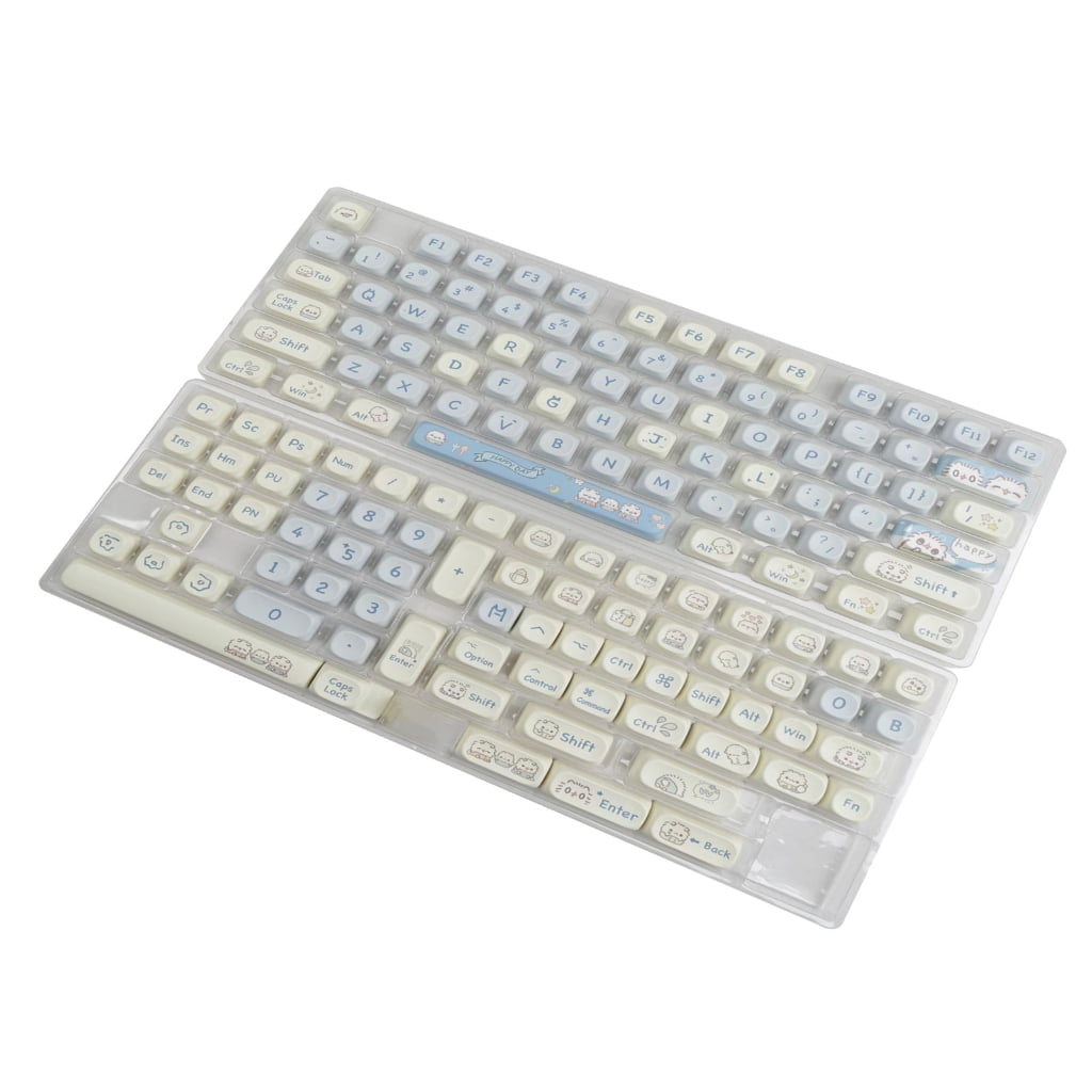 Customizable 144 PBT Keycaps with MOA Profile Keycaps for 61/87/96/98/104/108 Mechanical Keyboards Enthusiasts Hobbyists
