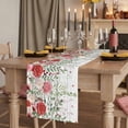 thumbnail image 2 of Table Runners 70 Inches Long Dress Scarves, Pink Spring Floral Farmhouse Coffee/Dining/Kitchen Table Decor, Holiday Table Runner, Weeping Romantic Flowers Wooden 13x70 Inch, 2 of 9