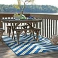 thumbnail image 4 of Vista Home  Rio Mar Diagonal Stipe Indoor/ Outdoor Area Rug Navy/Lime Green 8'6" x 13' 9' x 12' Outdoor, Indoor Patio, Dining Room Navy, Ivory Runner,, 4 of 5