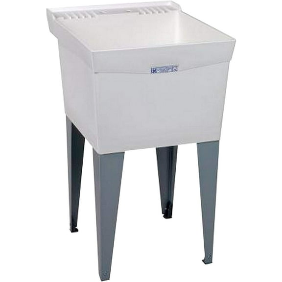 EZ-FLO Utilatub Laundry Utility Tub - 18-Gallon Freestanding - 34 x 20 x 24 in, White