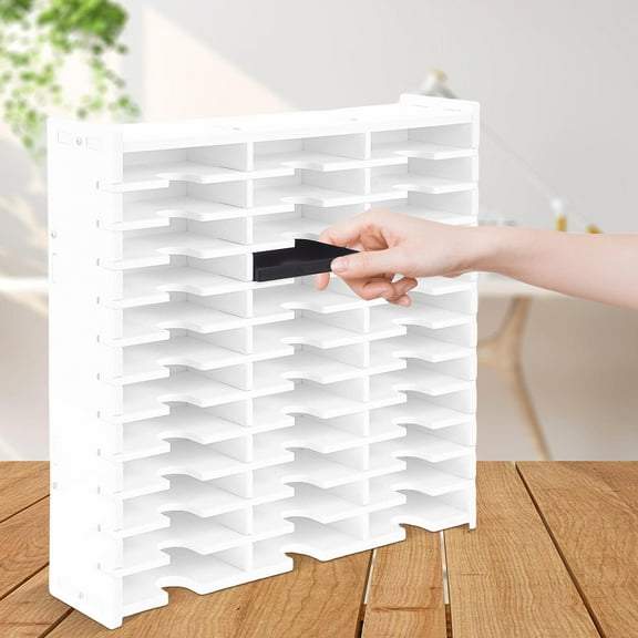 BESTOYARD Inkpad Storage Case White PVC Multi-functional Design 1Pack for Home Organization