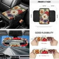 thumbnail image 5 of Yuyamidu Colorful Dahlia Car Front Seat Cover Set of 12 Boho Steering Wheel Cover Seat Belt Covers Trash Can Armrest Cover Rear View Mirror Cover Coasters Keychain Air Vent Pouch for Women, 5 of 6