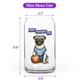 thumbnail image 5 of Happy Father's Day Pug Playing Basketball with Best Dad Jersey 16oz Glass Cup Mug Dog Lover Gifts Glass Can - 13006, 5 of 5