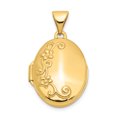 thumbnail image 1 of 14K Yellow Gold Floral Locket, 1 of 3