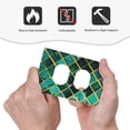 thumbnail image 4 of Fotbe Green Mosaic Glass Print Duplex Receptacle Wall Plate, 1-Gang 5.0" x3.0" Wall Outlet Covers, Dual Outlet Faceplates Covers, Color-matched Screws Included-Style S, 4 of 6