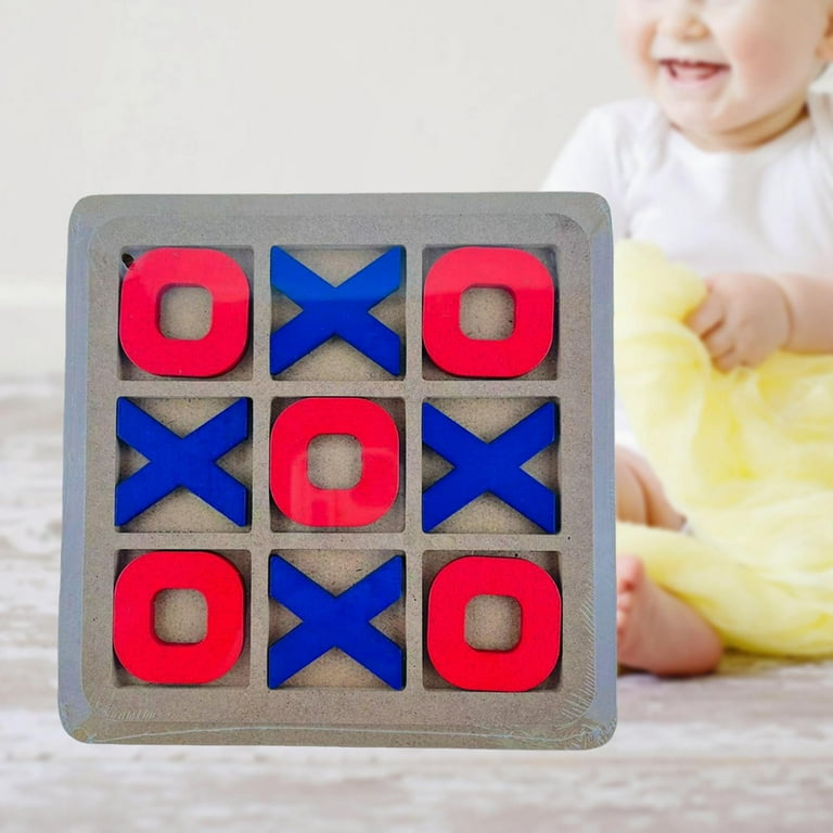 Shamjina Wood Tic TAC Toe Game Living Room Table Decor Strategy Puzzle  Handmade Family