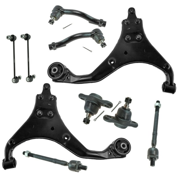 TRQ 10pc Kit Control Arm Ball Joint Tie Rod Sway Bar Link for Tucson Sportage PSA59349