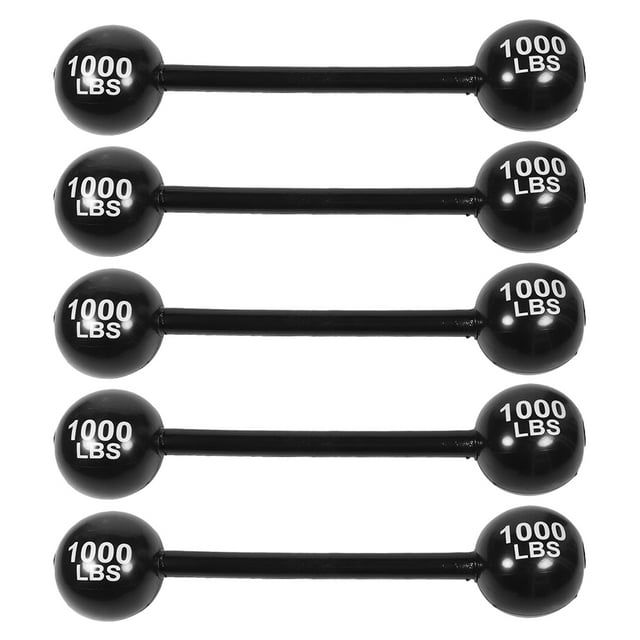 5 mancuernas inflables gigantes, accesorios para cosplay, disfraz de hombre fuerte, divertido carnaval, circo, cumpleaños, Halloween, decoraciones para fiestas, color negro