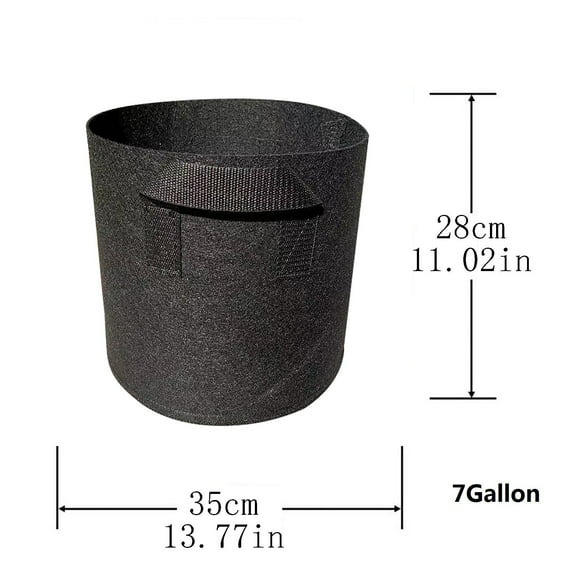 Vikakiooze Wholesale 7 Gallon Plant Grow Bags Heavy Duty Thickened Nonwoven Plant Fabric Pots with Handles Black