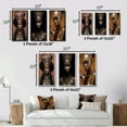 thumbnail image 4 of Designart "Traditional African Beauty in Sunset Hues" African American Woman Wall Art Set Of 3 - Woman African American Brown Gallery Set For Office Decor, 4 of 6