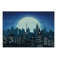 thumbnail image 3 of City Cutting Board, Silhouette Cityscape Under Night Sky with Full Moon Urban Architecture Modern Capital, Decorative Tempered Glass Cutting and Serving Board, in 3 Sizes, by Ambesonne, 3 of 5