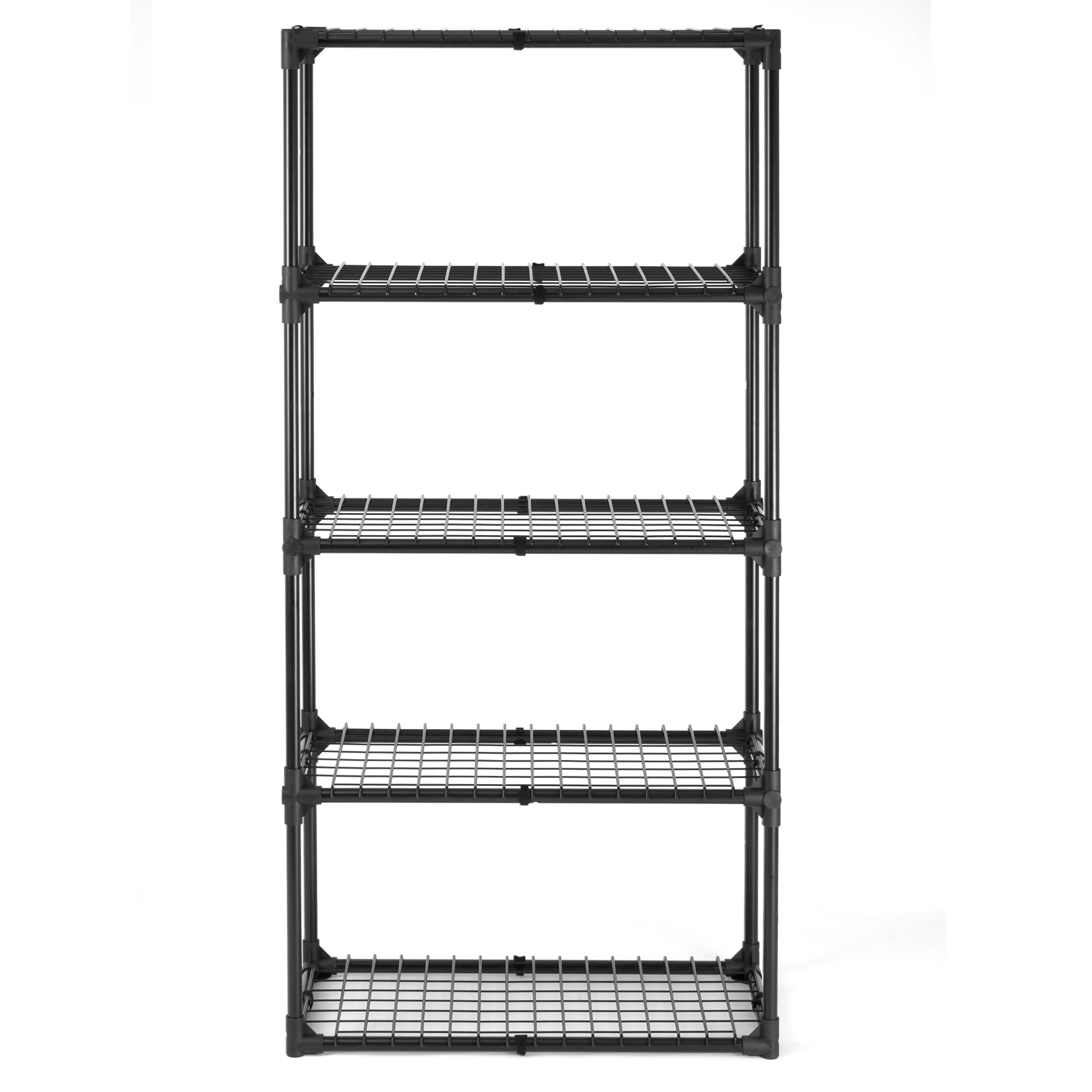 Leumius 5 Shelf Wire Shelving,Metal Storage Shelving Unit for 550 lbs Capacity Black,1Pcs