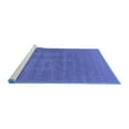 thumbnail image 2 of Ahgly Company Machine Washable Indoor Square Solid Blue Modern Area Rugs, 5' Square, 2 of 4