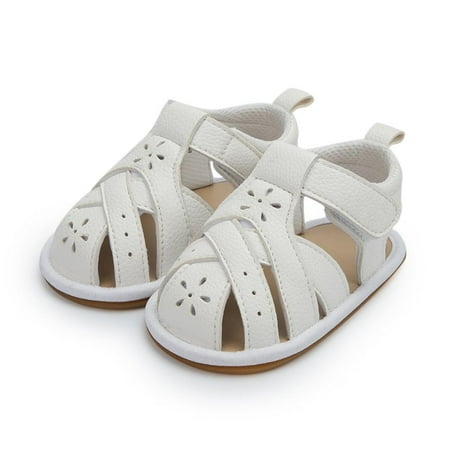 

Summer Baby Boy Girl PU Leather Sandals Infant Beach Shoes Soft Sole Newborn Crib Shoe 0-18M