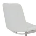 thumbnail image 5 of Lucas Contemporary 26" Counter Height Barstool in Brushed Stainless Steel Finish and White Faux Leather, 5 of 8