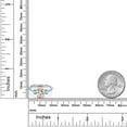 thumbnail image 6 of Gem Stone King 925 Sterling Silver Peach Morganite and Swiss Blue Topaz Engagement Ring for Women | 2.31 Cttw | Oval 9X7MM | Gemstone October Birthstone | Size 8, 6 of 6