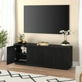 thumbnail image 3 of Heath & Cliff Easton Rectangular TV Stand for TV's up to 75" - 68" Wide Black Grain, 3 of 5
