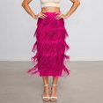 thumbnail image 2 of Landzoo One Women's Fashion Flowy Fringe Bodycon Skirt Elegant Comfortable Slim Fit Versatile Midi Skirt For Daily Beautiful Stylish Women's Skirt, 2 of 6