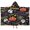 Happy Halloween Pattern, variant on Jack Olantern Halloween Pattern Hooded Bath Towel,50"x30" for Ages 3 To 12 Kids, Quick Dry Lightweight Soft Microfiber Hood Beach Towel Cover Up for Kids