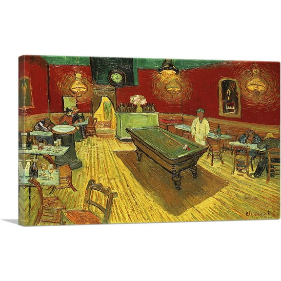 ARTCANVAS The Night Cafe 1888 Canvas Art Print by Vincent Van Gogh - Size: 26" x 18" (0.75" Deep)