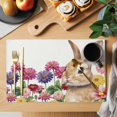 thumbnail image 2 of Easter Bunny Placemats Set of 8, Spring Colorful Daisy Flowers Rabbit Rustic Placemats for Dining Table, Place Mats for Kitchen Tabletop, Waterproof Wipeable Dining Table Mats Set, 2 of 9