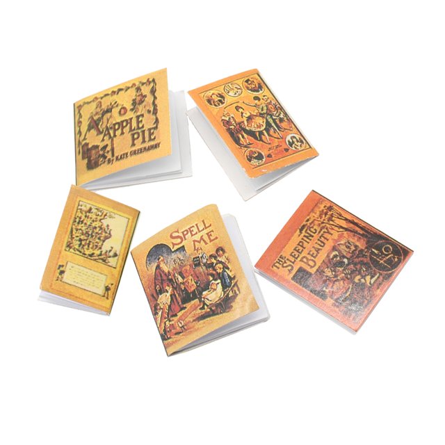 5 Piezas Libros de Página Decoración Sunnimix 1/12 Escala Miniatura