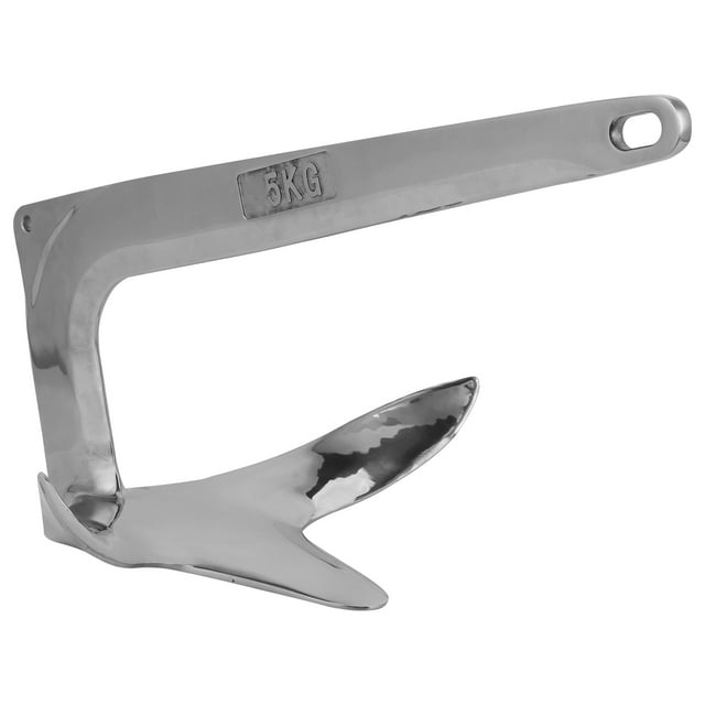 Ancre en Acier Inoxydable, Design en une Pièce Ancre de Yacht Résistante à l'Usure pour Bateau pour Canot Pneumatique pour Voile Pêche Bateau pour Kayak