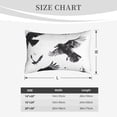 thumbnail image 4 of Lsque Monochrome Flying Ravens Pattern Pillow Case – Soft & Cozy Throw Pillow Cover, Hypoallergenic Cushion Case for Sleeping Women with Envelope Closure-16"x24", 4 of 6