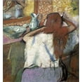 thumbnail image 2 of Degas, Edgar 26x27 Black Ornate Wood Framed with Double Matting Museum Art Print Titled - Woman at her Toilette, 2 of 4