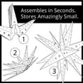thumbnail image 5 of Aurora Superstar 17" Yellow Hanging Moravian Star Light LED Lantern Decor, Weatherproof Fold-Flat Plastic Lighted Star, 5 of 5