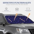 thumbnail image 4 of Daiia purple flower Snowflake 2PCS Car Windshield Sun Shade, Foldable Sun Shield for Car Front Window, Auto Sun Blocker Visor Protector Universal for Truck SUV Pickup-Small, 4 of 7