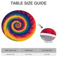 thumbnail image 6 of Colorful Rainbow Tie Dye Spiral Pattern Round Fitted Tablecloth with Elastic Edge,Dining Table Cover Waterproof,Outdoor Round Tablecloth for Camping,Dining,Indoor and Outdoor, 6 of 7