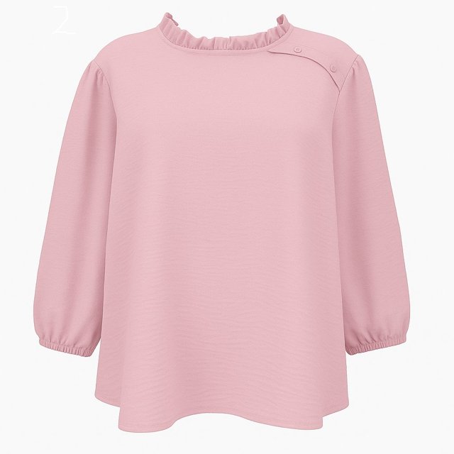 Blusa George para Mujer, Manga 3/4 Rosa Talla M