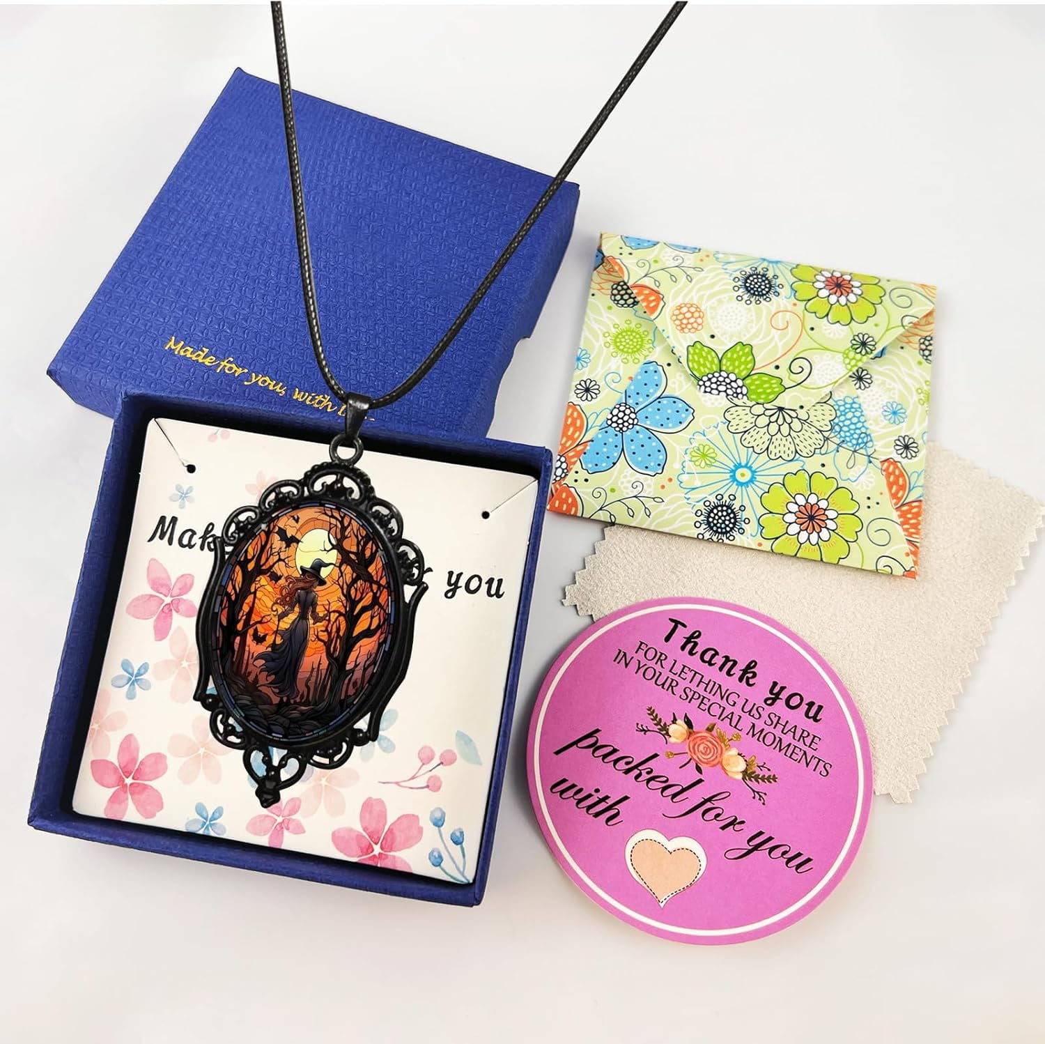 Collier Gothique Pour Homme Et Femme – Collier Avec Pendentif En Forme De Chauve-souris En Verre Avec Corbeau Et Chauve-souris, Collier Ras Du Cou Style Victorien, Cimetière Victorien, Cadeau Pour