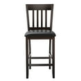 thumbnail image 3 of Topbuy Set of 2 Bar Stools Counter Height Pub Chairs w/ PU Leather Seat&Rubber Wood Legs, 3 of 8