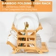 thumbnail image 7 of Bamboo Dish Rack, 3-Tier Foldable Wood Dish Drying Rack for Kitchen Counter – Space-Saving Organizer with Utensil Holder, Perfect for Small Kitchens and Apartments, 7 of 7